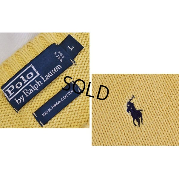 画像2: 【ラルフローレン】POLO RALPH LAUREN【黄色】【コットンセーター】【サイズL】 