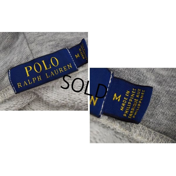 画像2: 【ラルフローレン】【POLO ralph lauren】【グレー】フロッキープリント ロゴ【スウェットパーカー】サイズM 