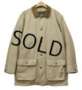【ランズエンド】【LANDS' END】【襟レザー】【キルティングライナー付き】【コットンジャケット 】【サイズM】 