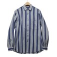 画像1: 【ポロクラブ】POLO CLUB【ラルフローレン】【グレー×紺】【ストライプ】【シャツ】【サイズＭ】<br> (1)