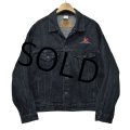 【ビンテージ】international denim【ハリウッドピクチャーズ】黒【デニムジャケット】Ｇジャン【サイズＸＬ】 