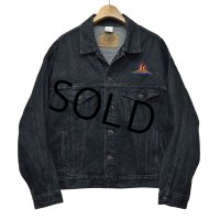 【ビンテージ】international denim【ハリウッドピクチャーズ】黒【デニムジャケット】Ｇジャン【サイズＸＬ】 