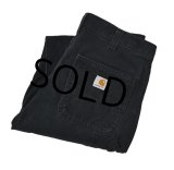 【ビンテージ】【carhartt】カーハート【黒】ブラック【ペインターパンツ】【ワークパンツ】【34×34】 