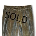 【ビンテージ】イタリー製【Zanella】ノードストローム【ザネッラ】２タック【コーデュロイパンツ】【キャメル×水色】【サイズ35】 