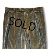 【ビンテージ】イタリー製【Zanella】ノードストローム【ザネッラ】２タック【コーデュロイパンツ】【キャメル×水色】【サイズ35】 