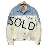 大きめサイズ！【ビンテージ】【リーバイス】【デニム×ブリーチ切り替え】【Ｇジャン】【デニムジャケット】【サイズXL】 