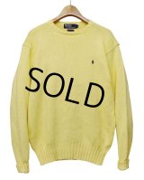 【ラルフローレン】POLO RALPH LAUREN【黄色】【コットンセーター】【サイズS】 