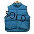 【ビンテージ】【L.L.bean】刻印ボタン【L.L.ビーン】水色【ダウンベスト】【サイズＸＬ】 