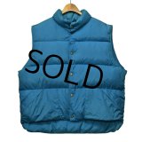 【ビンテージ】【L.L.bean】刻印ボタン【L.L.ビーン】水色【ダウンベスト】【サイズＸＬ】 