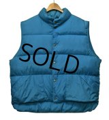 【ビンテージ】【L.L.bean】刻印ボタン【L.L.ビーン】水色【ダウンベスト】【サイズＸＬ】 
