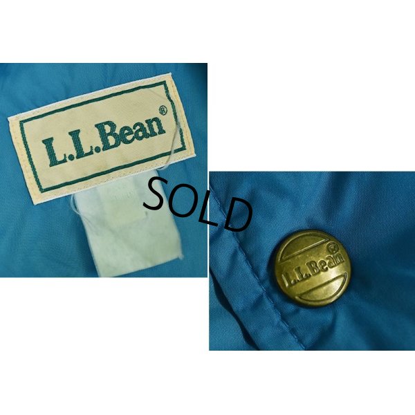 画像2: 【ビンテージ】【L.L.bean】刻印ボタン【L.L.ビーン】水色【ダウンベスト】【サイズＸＬ】 