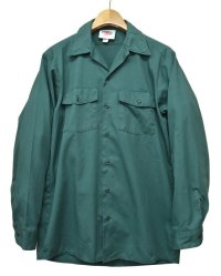 USA製【ビンテージ】【ディッキーズ】【Dickies】【緑】【ワークシャツ】【15-15 1/2】  