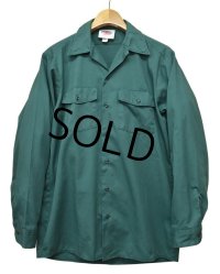 USA製【ビンテージ】【ディッキーズ】【Dickies】【緑】【ワークシャツ】【15-15 1/2】  