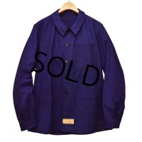 【デッドストック】【ビンテージ】【ナス紺】フランス【フレンチカバーオール】【ワークジャケット】【サイズ８８－７６】 