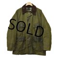 80's【ビンテージ】【イングランド製】 【バブアー】【Barbour】ビデイル【オリーブ】【４ポケット】２ワラント【オイルドジャケット】 