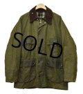 80's【ビンテージ】【イングランド製】 【バブアー】【Barbour】ビデイル【オリーブ】【４ポケット】２ワラント【オイルドジャケット】 