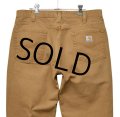 【ビンテージ】【carhartt】カーハート【リラックスフィット】【ライトブラウン】コットンパンツ【ワークパンツ】【34×34】 