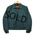 【USA製】【デッドストック】【RED KAP】レッドキャップ【緑】【裏キルティング】【ジップアップブルゾン】【サイズＭ】  
