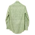 画像3: ビンテージ【CAMPUS now Breed】 白×緑 花柄【ポリエステルシャツ】【サイズＳ】<br> (3)