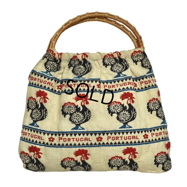 画像3: 【ビンテージ】 ポルトガル【ニワトリ柄】【ハンドバッグ】  