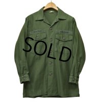 【60's】【米軍実物】ビンテージ【U.S.ARMY】【OG107】【WALTER】【ユーティリティシャツ】【サイズ 15 1/2-31】 