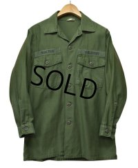 【60's】【米軍実物】ビンテージ【U.S.ARMY】【OG107】【WALTER】【ユーティリティシャツ】【サイズ 15 1/2-31】 