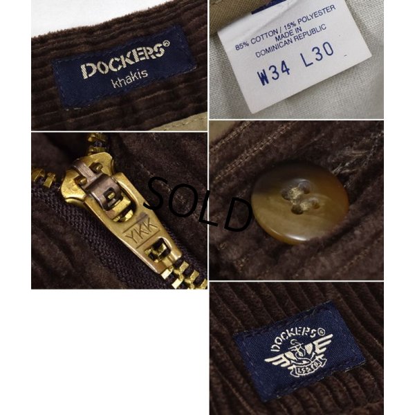 画像2: 【DOCKERS】ドッカーズ【ブラウン】【２タックコーデュロイパンツ】【34×30】 