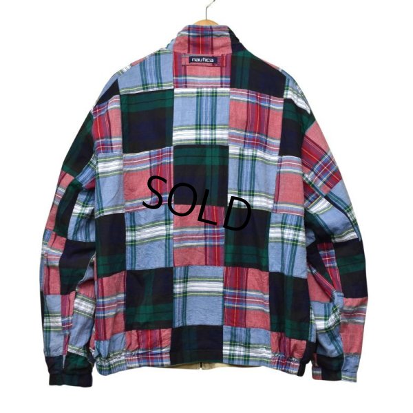 画像3: 【nautica】【ノーティカ】【パッチワーク×ベージュ】タータンチェック【リバーシブル】【ジップアップブルゾン】【サイズL】