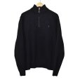 画像1: 【ラルフローレン】POLO RALPH LAUREN【黒】【ハーフジップ】【コットンセーター】【サイズＬ】 <br> (1)