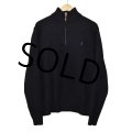 【ラルフローレン】POLO RALPH LAUREN【黒】【ハーフジップ】【コットンセーター】【サイズＬ】  