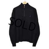 【ラルフローレン】POLO RALPH LAUREN【黒】【ハーフジップ】【コットンセーター】【サイズＬ】  