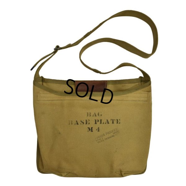 画像4: 40's【ビンテージ】ww2【米軍実物】U.S.ARMY【BASE PLATE M4】【ステンシル入り】【ショルダーバッグ】 