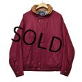 【ビンテージ】【nautica】【ノーティカ】【えんじ】チェック裏地【中綿ブルゾン】【サイズM】 