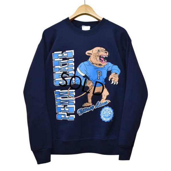 画像1: 90's【USA製】ビンテージ【Penn State】Nittany Lion【紺】【ライオン】カレッジ【スウェット】【サイズⅯ】  