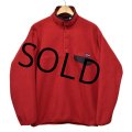 【パタゴニア】patagonia【赤×黒】シンチラフリース【スナップＴ】プルオーバー【サイズＬ】 