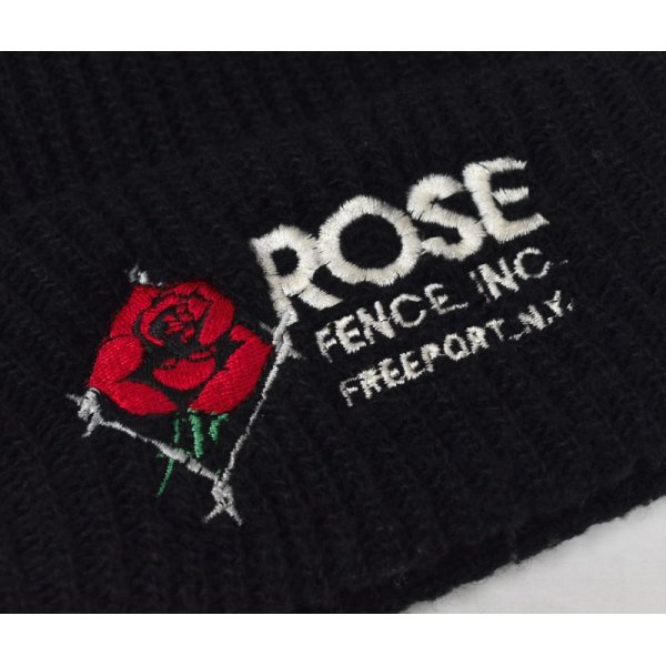 画像2: 【ビンテージ】【ROSE FENCE INC】【黒】【バラ】 【ニットキャップ】 【ニット帽】  