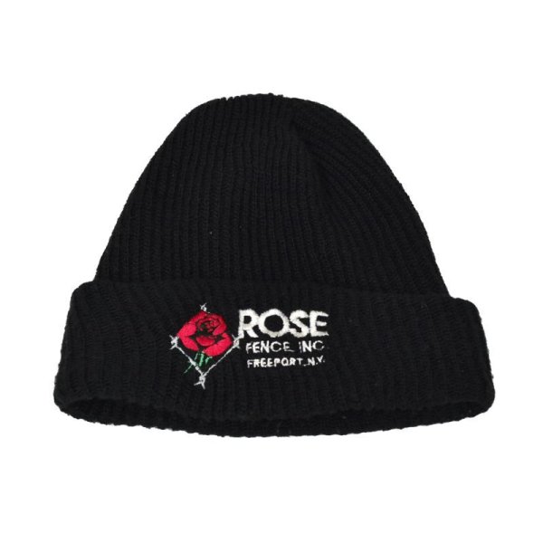 画像4: 【ビンテージ】【ROSE FENCE INC】【黒】【バラ】 【ニットキャップ】 【ニット帽】  