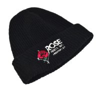 【ビンテージ】【ROSE FENCE INC】【黒】【バラ】 【ニットキャップ】 【ニット帽】  
