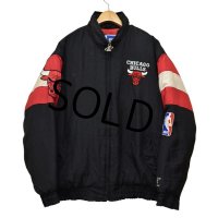 【ビンテージ】【シカゴブルズ】バスケットボール【ＮＢＡ】【赤×黒×白】【中綿入り】【ブルゾン】【サイズＬ】 