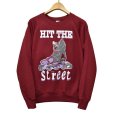 画像1: 【USA製】ビンテージ【HIT THE STREET】【エンジ】バックプリント付き【ローラースケート】【スウェット】【サイズＬ】<br> (1)