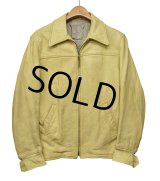 60's【ビンテージ】【qnuine】【NATIVE DEERSKIN】ディアスキン スポーツジャケット【レザージャケット】US38程度 
