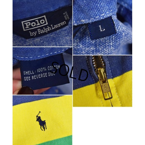 画像2: 【ラルフローレン】POLO RALPH LAUREN【ボーダー柄コットンブルゾン】【スウィングトップ】【サイズＬ】 