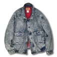 画像1: 【90's】【USA製】【ビンテージ】【リーバイス】ケミカルウォッシュ【Ｇジャン】【デニムブルゾン】【サイズＬ】<br> (1)