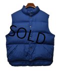 刻印ボタン【ビンテージ】【ＬＬビーン】【L.L.bean 】【青】ダウンベスト【サイズＭ】 