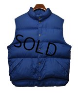 刻印ボタン【ビンテージ】【ＬＬビーン】【L.L.bean 】【青】ダウンベスト【サイズＭ】 