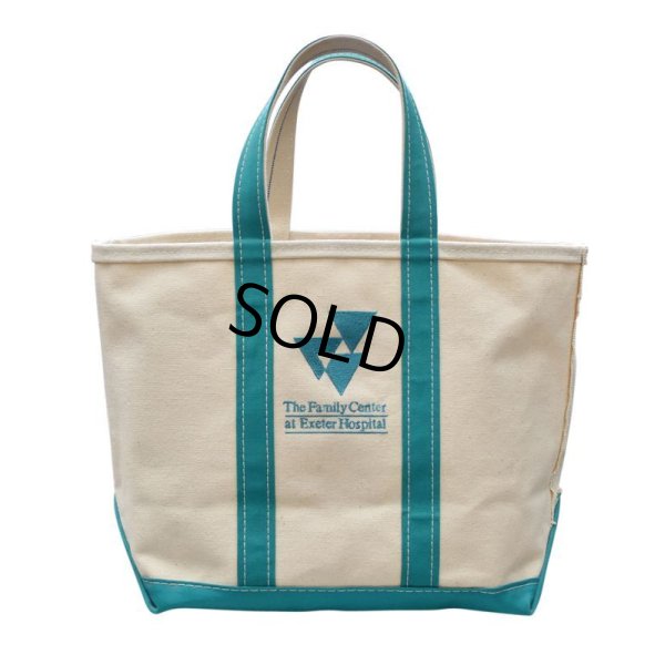 画像3: 程度良好!!【ビンテージ】【USA製】【L.L.bean】【L.L.ビーン】【キャンバス】【トートバッグ】【THE FAMILY Center at Exeter Hospital】【白×エメラルド】 