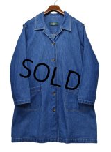 90's~【ビンテージ】【ORVIS】オービス【デニムコート】 ショップコート【レディース古着】【サイズM〜L】 