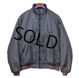 USA製【パタゴニア】patagonia【チャコール×青】【シェルドシンチラジャケット 】【裏フリースブルゾン】【サイズＬ】 