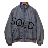 USA製【パタゴニア】patagonia【チャコール×青】【シェルドシンチラジャケット 】【裏フリースブルゾン】【サイズＬ】 