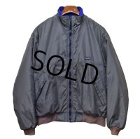 USA製【パタゴニア】patagonia【チャコール×青】【シェルドシンチラジャケット 】【裏フリースブルゾン】【サイズＬ】 